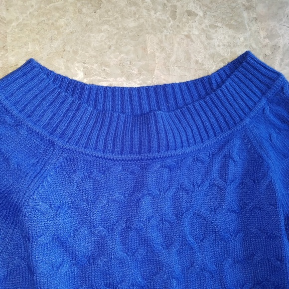 Sag Harbor Royal Blue 3/4 Sleeve Sweater S-M - Picture 3 of 5